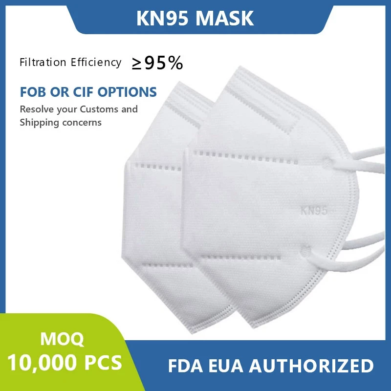 KN95 protective face masks absorb dust, fume, mist, and poisonous gases.